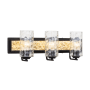 Varaluz Hammer Time 3 Light 25" Wide Vanity Light Carbon / French Gold