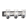 Varaluz Hammer Time 3 Light 25" Wide Vanity Light Carbon / Polished Stainless