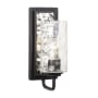 Varaluz Hammer Time 12" Tall Wall Sconce Carbon / Polished Stainless