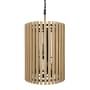 Varaluz Suratto 6 Light 18" Wide Wood Pendant Matte Black / Honey Blonde