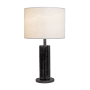 Varaluz Sentu 26" Tall Buffet Table Lamp Matte Black / Black Marble