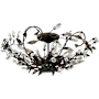 Vaxcel Lighting Jardin 4 Light 19" Wide Flush Mount Indoor Ceiling Fixture with Accent Crystal Beads - 19 Inches Wide Architectural Bronze
