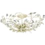 Vaxcel Lighting Jardin 4 Light 19" Wide Flush Mount Indoor Ceiling Fixture with Accent Crystal Beads - 19 Inches Wide French Cream