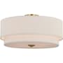 Vaxcel Lighting Burnaby 4 Light 21" Wide Semi-Flush Drum Ceiling Fixture Matte Brass
