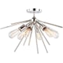 Vaxcel Lighting Estelle 6 Light 24" Wide Semi-Flush Ceiling Fixture Polished Nickel