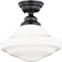 Vaxcel Lighting Huntley Single Light 12" Wide Semi-Flush Ceiling Fixture Oil Rubbed Bronze