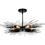 Vaxcel Lighting Nikko 6 Light 24" Wide Semi-Flush Ceiling Fixture Matte Black