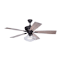 Vaxcel Lighting Huntley 52" 5 Blade Indoor Ceiling Fan with A Glass Shade Bronze