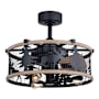 Vaxcel Lighting Kodiak 21" 3 Blade Indoor Ceiling Fan with Remote Control Black / Burnished Teak