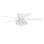 Vaxcel Lighting Brayton 52" 5 Blade 3 Light Indoor Ceiling Fan with Clear, Seedy Shades White