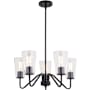 Vaxcel Lighting Beverly 5 Light 23" Wide Chandelier Matte Black