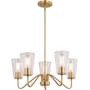 Vaxcel Lighting Beverly 5 Light 23" Wide Chandelier Muted Brass