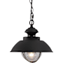 Vaxcel Lighting Harwich 1 Light Outdoor Pendant Textured Black