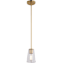 Vaxcel Lighting Beverly 5" Wide Mini Pendant Muted Brass