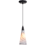 Vaxcel Lighting Milano 4" Wide Mini Pendant with Marble Glass Shade Matte Black