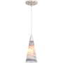 Vaxcel Lighting Milano 4" Wide Mini Pendant with Marble Glass Shade Satin Nickel