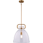 Vaxcel Lighting Madrona 14" Wide Pendant with Clear Glass Shade Muted Brass