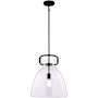 Vaxcel Lighting Madrona 14" Wide Pendant with Clear Glass Shade Black
