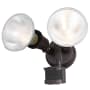 Vaxcel Lighting Outdoor Security 2 Light 7" Wide Adjustable Outdoor Flood Light with Motion Sensor - 180 Degree Beam Spread Bronze
