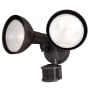 Vaxcel Lighting Outdoor Security 2 Light 12" Wide Adjustable Outdoor Flood Light with Motion Sensor - 180 Degree Beam Spread Bronze