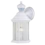 Vaxcel Lighting Auburn 12" Tall Outdoor Wall Sconce with Clear Glass Shade Textured White
