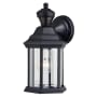 Vaxcel Lighting Auburn 12" Tall Outdoor Wall Sconce with Clear Glass Shade Textured Black