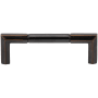 Vesta Fine Hardware Identity Solid Brass 3-3/4" Center to Center Luxury Modern Split Design Cabinet Handle / Drawer Pull Milano Bronze