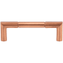 Vesta Fine Hardware Identity Solid Brass 3-3/4" Center to Center Luxury Modern Split Design Cabinet Handle / Drawer Pull Satin Copper