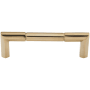 Vesta Fine Hardware Identity Solid Brass 3-3/4" Center to Center Luxury Modern Split Design Cabinet Handle / Drawer Pull Unlacquered Brass
