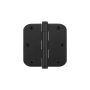 Viaggio 3.5" x 3.5" Solid Brass 5/8" Radius Corner Residential Mortise Butt Hinge with 6 Hole Arc Pattern and Button Tips Satin Black