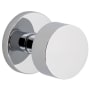 Viaggio Circolo Solid Brass Passage Door Knob Set with and Rosette - 2-3/8" Backset Bright Chrome