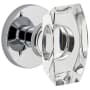 Viaggio Circolo Solid Brass Passage Door Knob Set with Stella Crystal Knob and Circolo Rosette - 2-3/4" Backset Bright Chrome