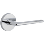 Viaggio Circolo Right Handed Solid Brass Passage Door Lever Set with Brezza Lever and Circolo Rosette - 2-3/8" Backset Bright Chrome