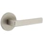 Viaggio Circolo Right Handed Solid Brass Passage Door Lever Set with Lusso Lever and Circolo Rosette - 2-3/4" Backset Satin Nickel