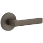 Viaggio Circolo Right Handed Solid Brass Passage Door Lever Set with Lusso Lever and Circolo Rosette - 2-3/4" Backset Titanium Gray
