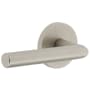Viaggio Circolo Left Handed Solid Brass Passage Door Lever Set with Moderno Lever and Circolo Rosette - 2-3/4" Backset Satin Nickel