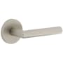 Viaggio Circolo Right Handed Solid Brass Passage Door Lever Set with Moderno Lever and Circolo Rosette - 2-3/4" Backset Satin Nickel
