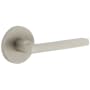 Viaggio Circolo Right Handed Solid Brass Passage Door Lever Set with Milano Lever and Circolo Rosette - 2-3/4" Backset Satin Nickel