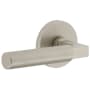 Viaggio Circolo Left Handed Solid Brass Passage Door Lever Set with Contempo Lever and Circolo Rosette - 2-3/4" Backset Satin Nickel