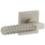 Viaggio Quadrato Left Handed Solid Brass Passage Door Lever Set with Contempo Rebar Lever and Quadrato Backplate - 2-3/8" Backset Satin Nickel