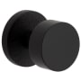 Viaggio Motivo Solid Brass Privacy Door Knob Set with Circolo Brass Knob and Linen Rosette - 2-3/8" Backset Satin Black