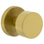 Viaggio Motivo Solid Brass Privacy Door Knob Set with Circolo Brass Knob and Linen Rosette - 2-3/8" Backset Satin Brass