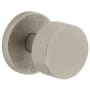 Viaggio Motivo Solid Brass Privacy Door Knob Set with Circolo Brass Knob and Linen Rosette - 2-3/8" Backset Satin Nickel