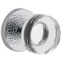 Viaggio Circolo Hammered Solid Brass Privacy Door Knob Set with Crystal Knob and Hammered Rosette - 2-3/8" Backset Bright Chrome