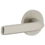 Viaggio Circolo Left Handed Solid Brass Privacy Door Lever Set with Bella Lever and Circolo Rosette - 2-3/8" Backset Satin Nickel