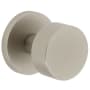 Viaggio Circolo Solid Brass Non-Turning One-Sided Dummy Door Knob with and Rosette Satin Nickel