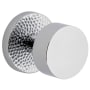 Viaggio Circolo Hammered Solid Brass Non-Turning One-Sided Dummy Door Knob with Rosette Bright Chrome