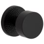 Viaggio Circolo Hammered Solid Brass Non-Turning One-Sided Dummy Door Knob with Rosette Satin Black