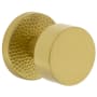 Viaggio Circolo Hammered Solid Brass Non-Turning One-Sided Dummy Door Knob with Rosette Satin Brass