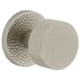 Viaggio Circolo Hammered Solid Brass Non-Turning One-Sided Dummy Door Knob with Rosette Satin Nickel